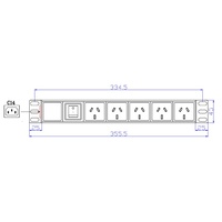 5 Outlet PDU for Mobile TV Cart Power Req