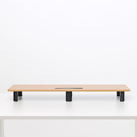 GKU Monitor Riser Stand Height Adjustable Extra Large Monitor Stand oak