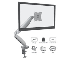 GKU Single Monitor Desk Mount WITH USB 3.0 PORT- ProRiser Gas Spring Monitor Arm