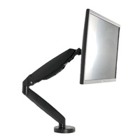 GKU Single Monitor Desk Mount WITHOUT USB- ProRiser Gas Spring Monitor Arm black