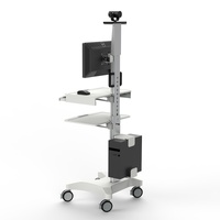 Clinic Mobile Computer Cpu Monitor Cart 1700mm