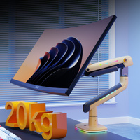 Yellow RGB LIGHT Gaming Monitor Arm for Flat/Ultrawide/Curved Mount D7