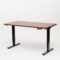 Electric Standing Desk for professionals - GKU Prolift 1400mmx700mm mahogany desk black frame