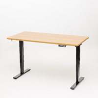 Electric Standing Desk for professionals - GKU Prolift 1400mmx700mm oak desk black frame