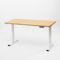 Electric Standing Desk for professionals - GKU Prolift 1400mmx700mm oak desk white frame
