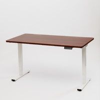 Electric Standing Desk for professionals - GKU Prolift 1600mmx800mm mahogany desk white frame