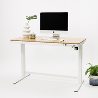 Standing Desk with drawer - GKU All in 1 oak desktop white frame