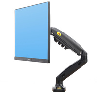 Gas Lift Monitor Arm for 17-27" VESA 75/100 Ergonomic Adjustment F80B Black