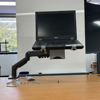 Laptop desk floating mount gas struct