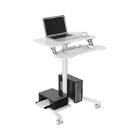 Mobile WHEELY Sit Stand Desk Folding Work Station 710mm FDS108