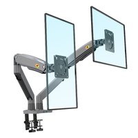 NEW G75 Model Dual Screen Desktop Monitor Mount, 3-12kg per arm, Gunmetal Grey