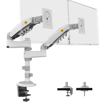 Dual Monitor Arm Ergonomic for Desktops VESA Mount NB-H180 - White