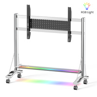 Glowing Large Screen Mobile TV Stand with LED 60 to 110 inch