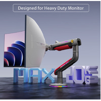 RGB LIGHT Gaming Monitor Arm for Flat/Ultrawide/Curved Mount L50