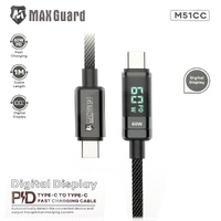 MAXGuard Type c to Type c fast charging cable with digital display 1m m51cc