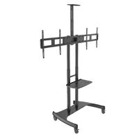 Dual Mobile Tv dispaly Stand Cart on wheels 44-55 inch mc386