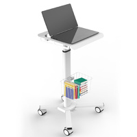 Adjustable Height Laptop Desk with Wheels Utility Medical Cart work station