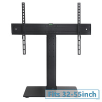 NEW Tabletop TV Stand with Swivel and Height Adjustment - MT304 Black