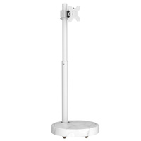 TV Monitor floor mobile stand white marble base-vesa 100 floor stand