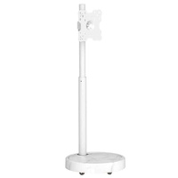 TV Monitor floor mobile stand VESA 200 white marble base-vesa 200 floor stand