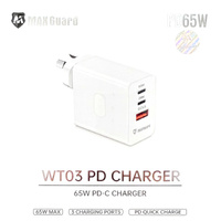 WALL CHARGER  PD 65W 3 PORTS QC 3.0 QUICK CHARGING WT03