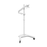 SteelView Mobile Tv Monitor floor stand Cart rotating 10 to 42 inch-gas spring single arm
