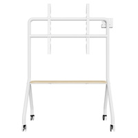 ORIENTED CLASSIC Art Mobile TV Stand Cart with Wheels 32-90 inch White